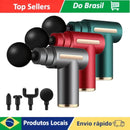 Pistola Massageadora Miofascial Fisio Atleta Gun Relax Crossfit Massagem 4 Ponteiras e Variação de Velocidades