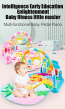 Bebê fitness suporte música jogar ginásio atividade brinquedos recém-nascido piano rastejando cobertor pedal jogo almofada educação precoce 0-36 meses presentes