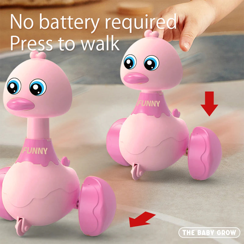 Desenhos animados do bebê Swing Duck Toy, Imprensa Veículos, Glide, Inércia Animal, Pull Back Cars, Early Education Toys for Toddlers, Boys, Girls