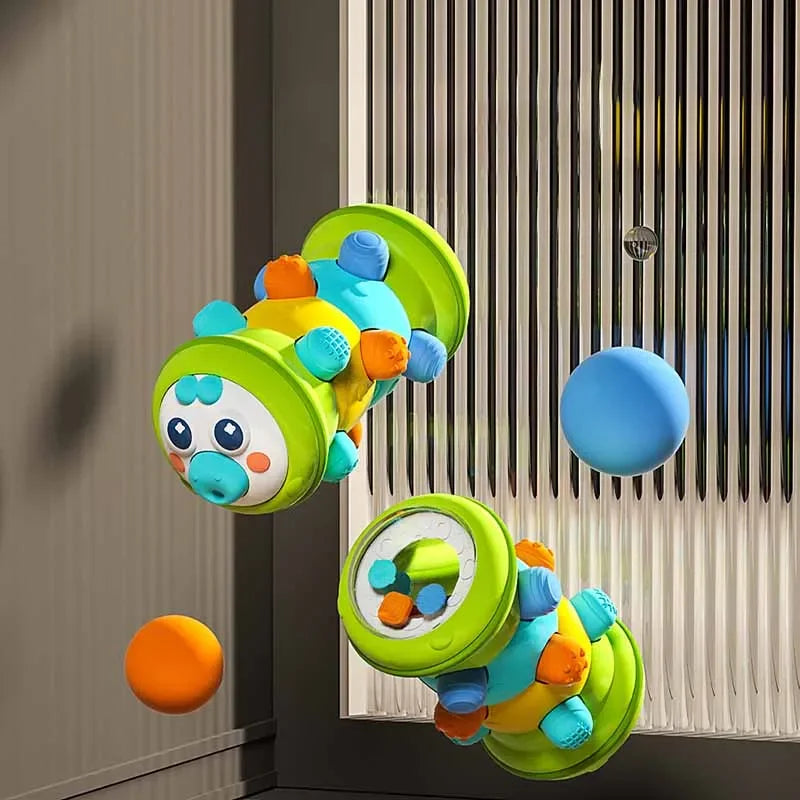 Brinquedo de atividade de desenvolvimento de rolo de engatinhar do bebê com jogos de chocalho de bola para o desenvolvimento de bebês 6 12 m brinquedo de engatinhar inflável