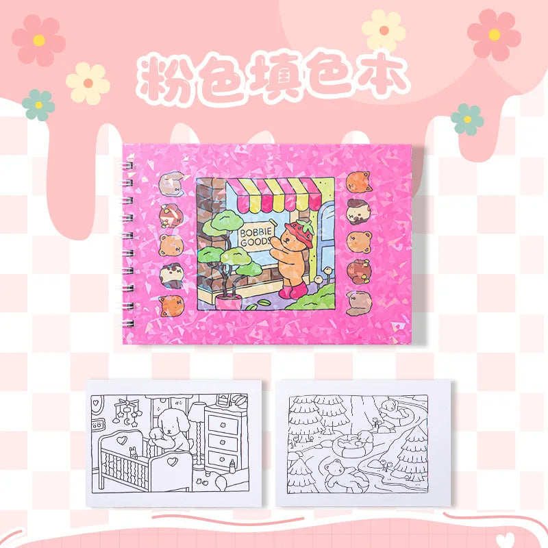 Crianças bobbie mercadorias livro para colorir crianças desenho livro pintura papel doodle caderno temas animais pintura suprimentos para presente