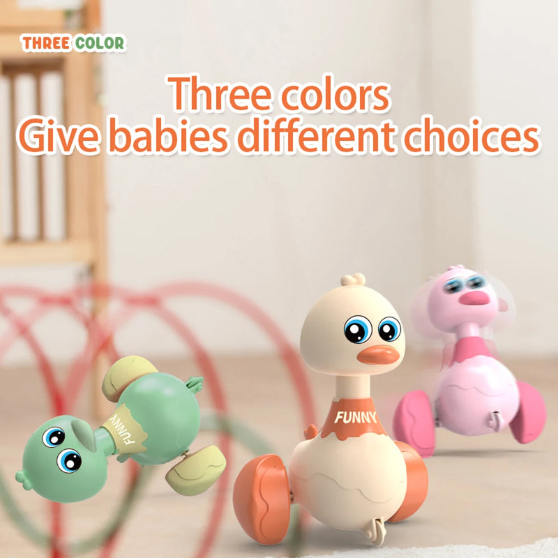 Desenhos animados do bebê Swing Duck Toy, Imprensa Veículos, Glide, Inércia Animal, Pull Back Cars, Early Education Toys for Toddlers, Boys, Girls