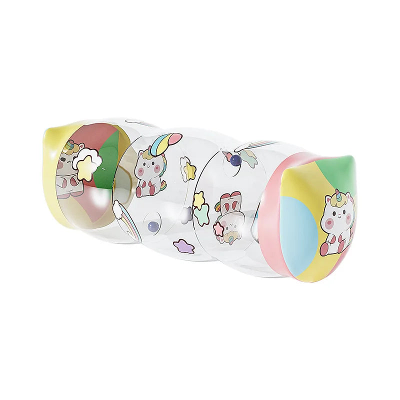 Brinquedo de atividade de desenvolvimento de rolo de engatinhar do bebê com jogos de chocalho de bola para o desenvolvimento de bebês 6 12 m brinquedo de engatinhar inflável