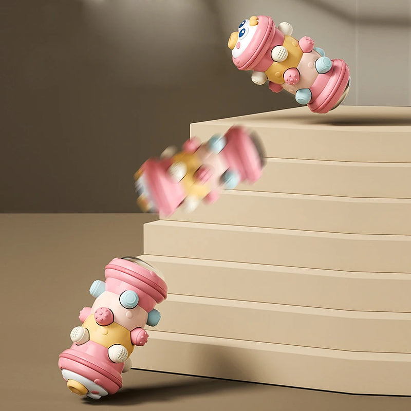 Brinquedo de atividade de desenvolvimento de rolo de engatinhar do bebê com jogos de chocalho de bola para o desenvolvimento de bebês 6 12 m brinquedo de engatinhar inflável