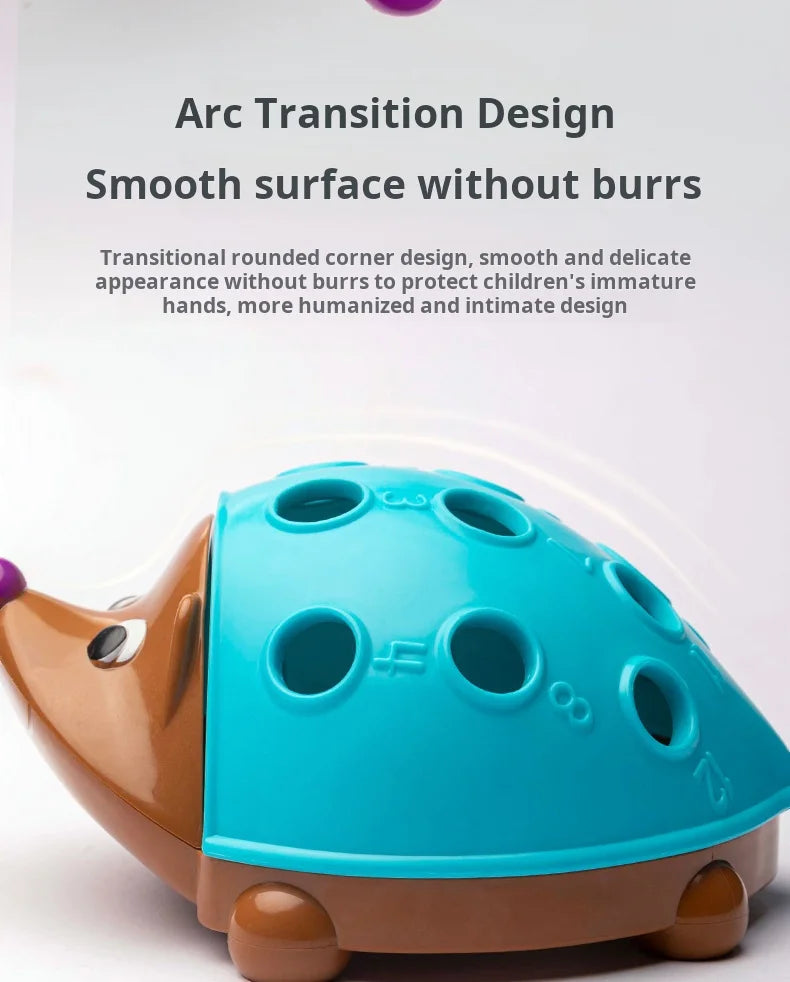 Brinquedos de educação precoce treinamento de ouriço focado no motor fino das crianças coordenação mão-olho luta inserido brinquedo para 1-3 anos