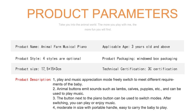 Crianças dos desenhos animados piano teclado jogo com sons animais piscando luz música instrumento do bebê brinquedos educativos crianças presentes