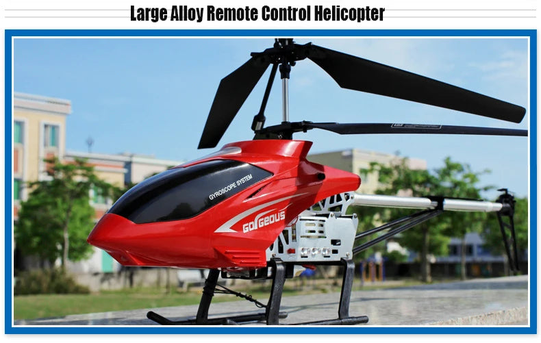 Helicóptero rc com controle remoto extra durável grande avião brinquedo para crianças modelo drone ao ar livre 3.5ch 80cm aeronave grande helicóptero