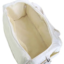 Saco de fraldas do bebê bonito urso flor bordado padrão saco de mamãe bebê bege algodão tecido zíper bolsa de fraldas novo saco de bagagem