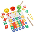 Clipe de descomposição digital montessori, brinquedo de matemática, combinação de cores, operação matemática, educação precoce, jogo de aprendizagem pré-escolar