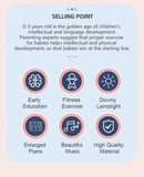 Bebê fitness suporte música jogar ginásio atividade brinquedos recém-nascido piano rastejando cobertor pedal jogo almofada educação precoce 0-36 meses presentes