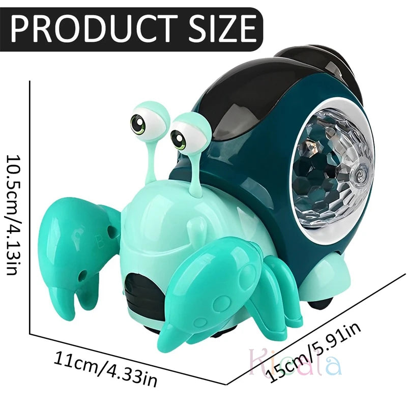 Caranguejo rastejante brinquedos do bebê com música iluminar brinquedos musicais interativos para o bebê dança rastejando brinquedos em movimento da criança 0 12