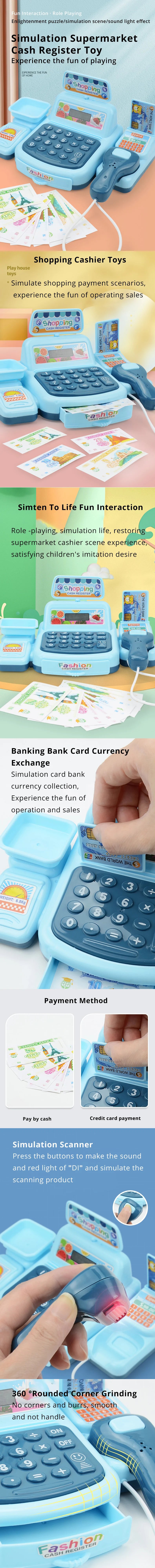 Simulação Compras Dinheiro Casa Brinquedos Jogo Eletrônico Iluminação E Efeitos Sonoros Brinquedos Caixa Do Supermercado