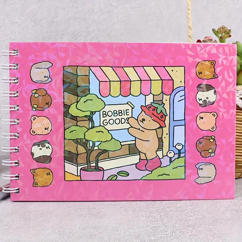 Crianças bobbie mercadorias livro para colorir crianças desenho livro pintura papel doodle caderno temas animais pintura suprimentos para presente