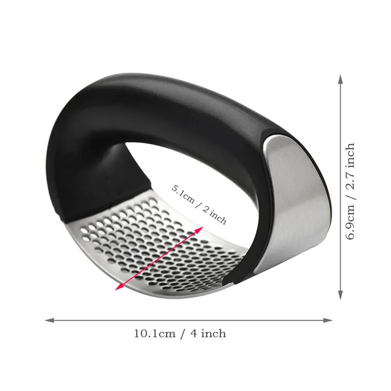 Prensa de alho em aço inoxidável, picador manual, ferramentas de corte, curva de frutas, vegetais, utensílios de cozinha