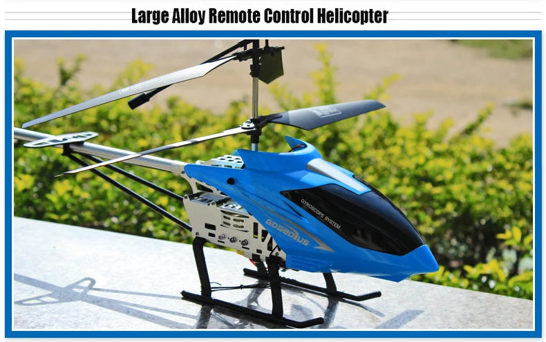 Helicóptero rc com controle remoto extra durável grande avião brinquedo para crianças modelo drone ao ar livre 3.5ch 80cm aeronave grande helicóptero