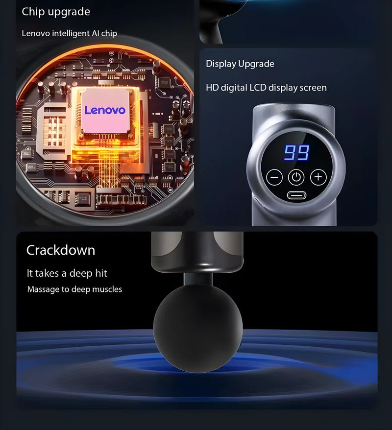 Pistola Massageadora Fitness Com Redução De Ruídos De Alta Potencia