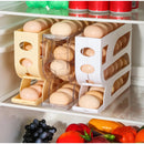 Casa automática rolamento caixa de armazenamento de ovo cozinha geladeira porta lateral rack de preservação de ovo 30 caixas de ovo 3 camadas armazenamento de ovo