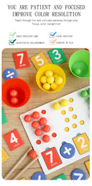 Clipe de descomposição digital montessori, brinquedo de matemática, combinação de cores, operação matemática, educação precoce, jogo de aprendizagem pré-escolar