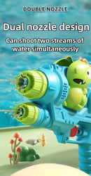Dinossauros patos tubarões sprinklers duplos pistola de água brinquedos luta de água reunião familiar jogos de festa piscinas de água brinquedos de praia