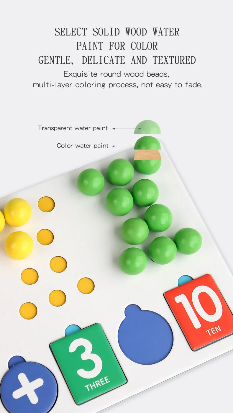 Clipe de descomposição digital montessori, brinquedo de matemática, combinação de cores, operação matemática, educação precoce, jogo de aprendizagem pré-escolar