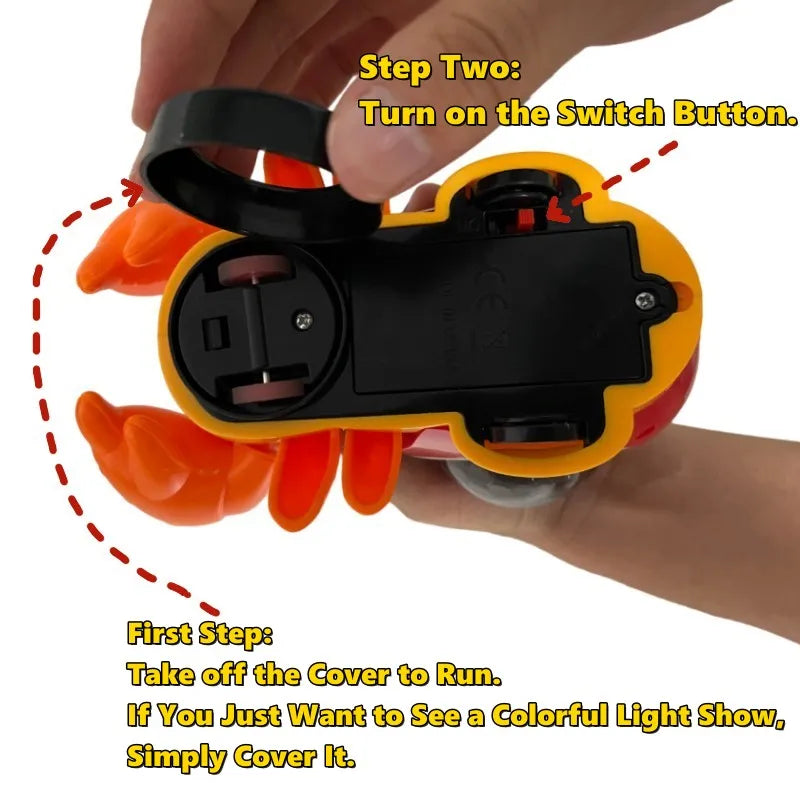 Caranguejo rastejante brinquedos do bebê com música iluminar brinquedos musicais interativos para o bebê dança rastejando brinquedos em movimento da criança 0 12