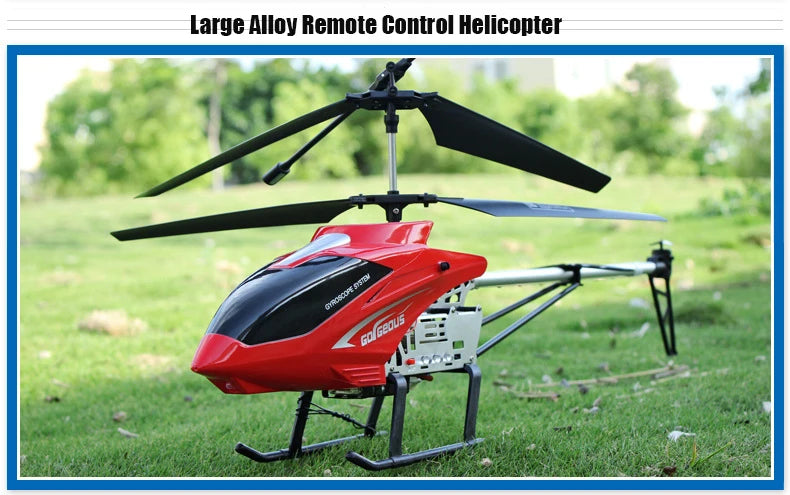 Helicóptero rc com controle remoto extra durável grande avião brinquedo para crianças modelo drone ao ar livre 3.5ch 80cm aeronave grande helicóptero