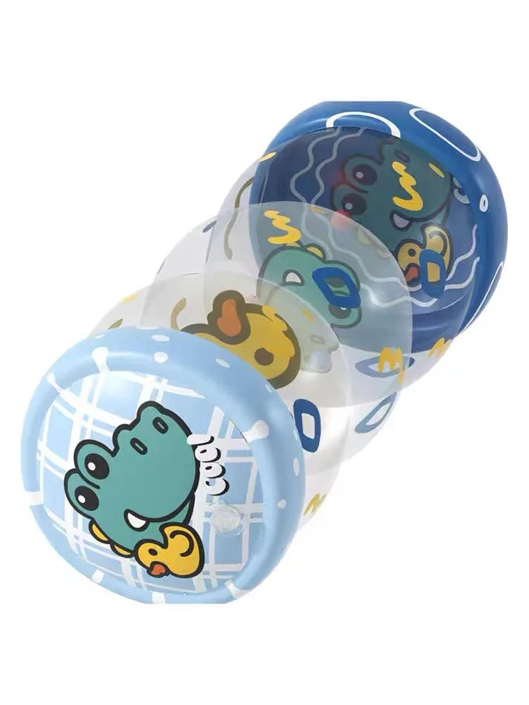 Brinquedo de atividade de desenvolvimento de rolo de engatinhar do bebê com jogos de chocalho de bola para o desenvolvimento de bebês 6 12 m brinquedo de engatinhar inflável