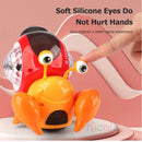 Caranguejo rastejante brinquedos do bebê com música iluminar brinquedos musicais interativos para o bebê dança rastejando brinquedos em movimento da criança 0 12