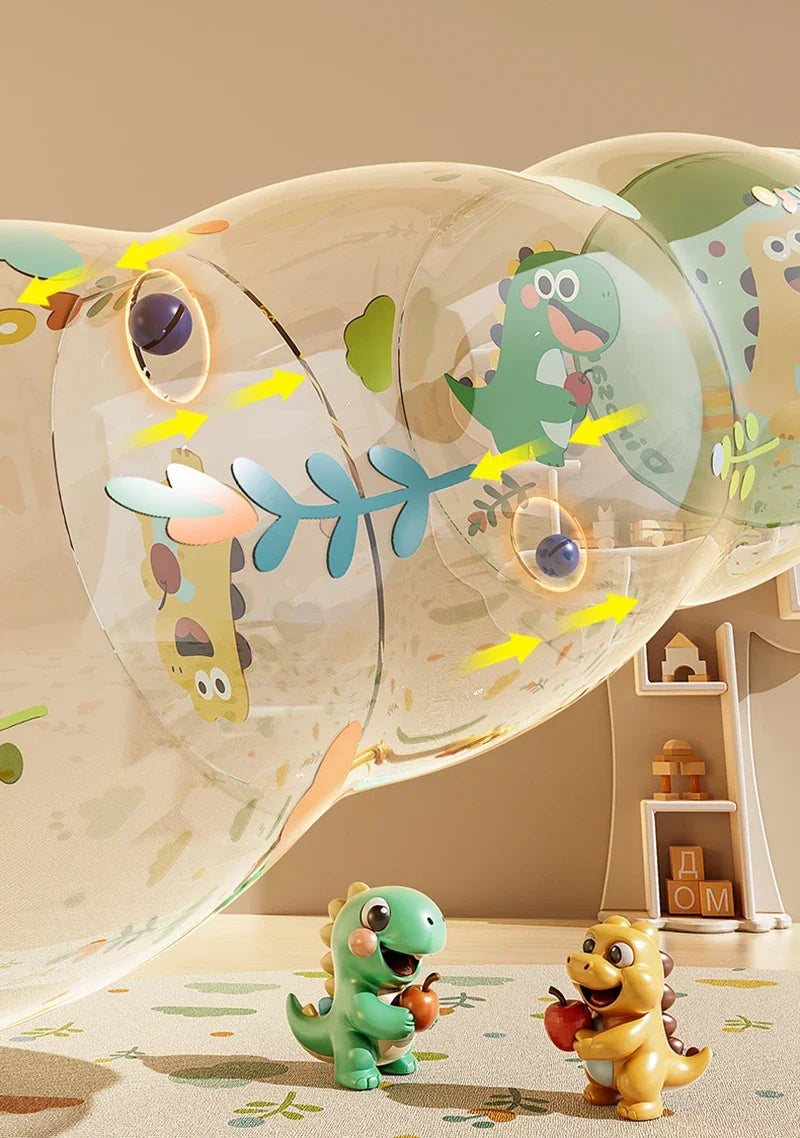 Brinquedo de atividade de desenvolvimento de rolo de engatinhar do bebê com jogos de chocalho de bola para o desenvolvimento de bebês 6 12 m brinquedo de engatinhar inflável