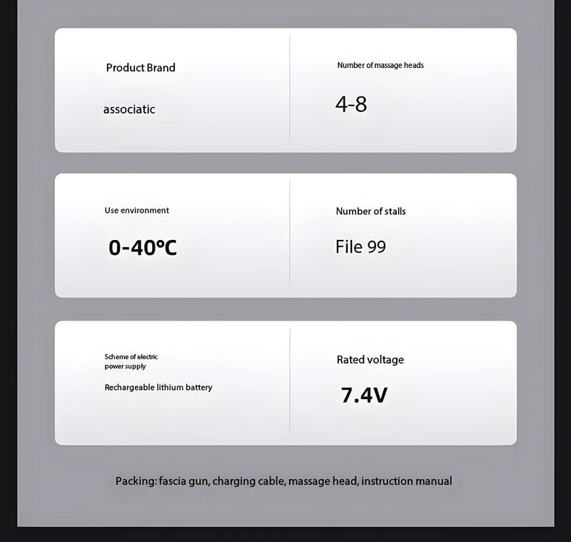 Pistola Massageadora Fitness Com Redução De Ruídos De Alta Potencia