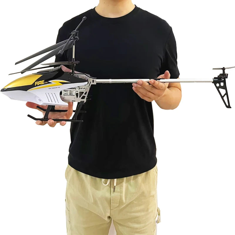 Helicóptero rc com controle remoto extra durável grande avião brinquedo para crianças modelo drone ao ar livre 3.5ch 80cm aeronave grande helicóptero