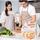 Casa automática rolamento caixa de armazenamento de ovo cozinha geladeira porta lateral rack de preservação de ovo 30 caixas de ovo 3 camadas armazenamento de ovo